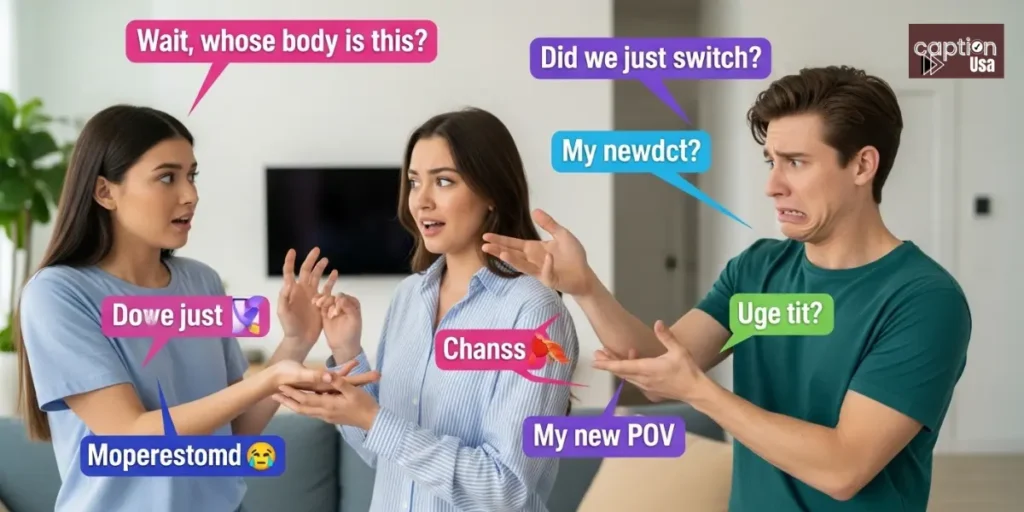 Viral Body Swap Captions