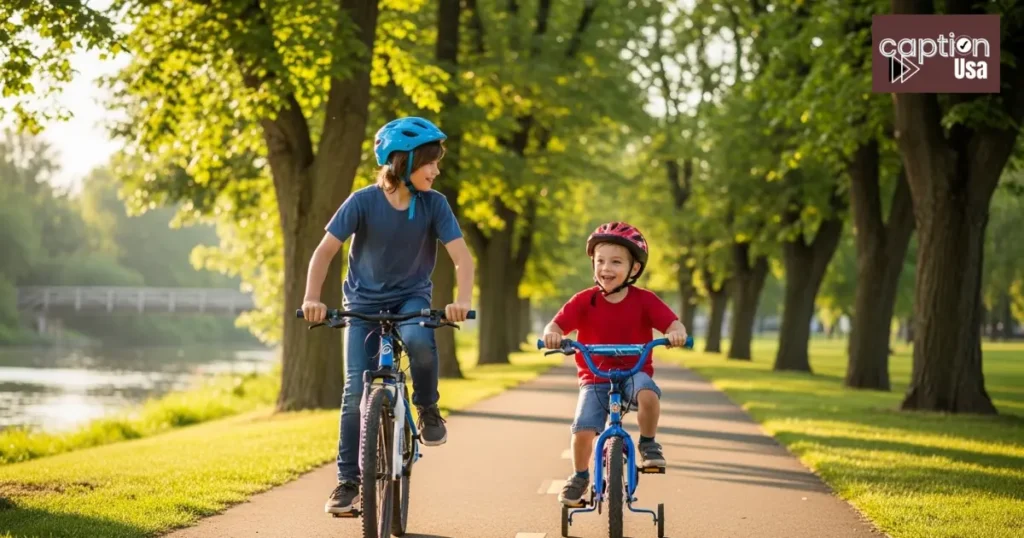 Bike Ride with Brother Captions