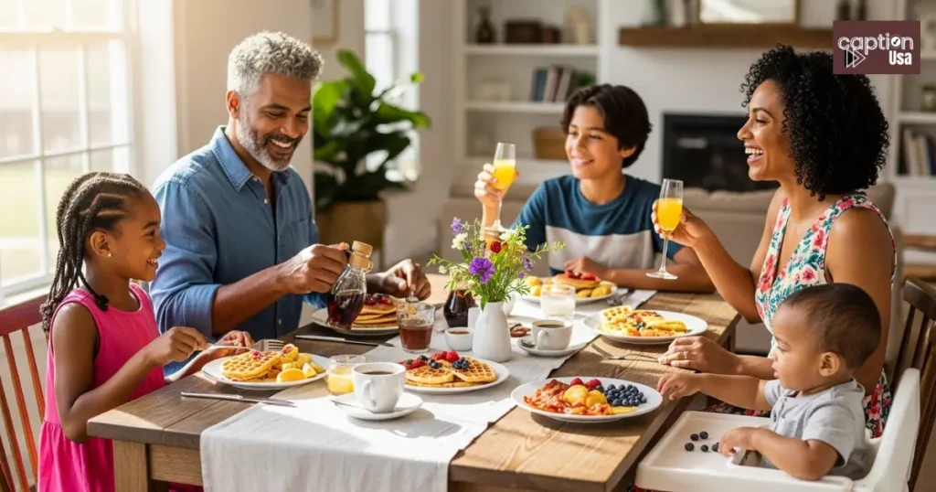 Sunday captions with family