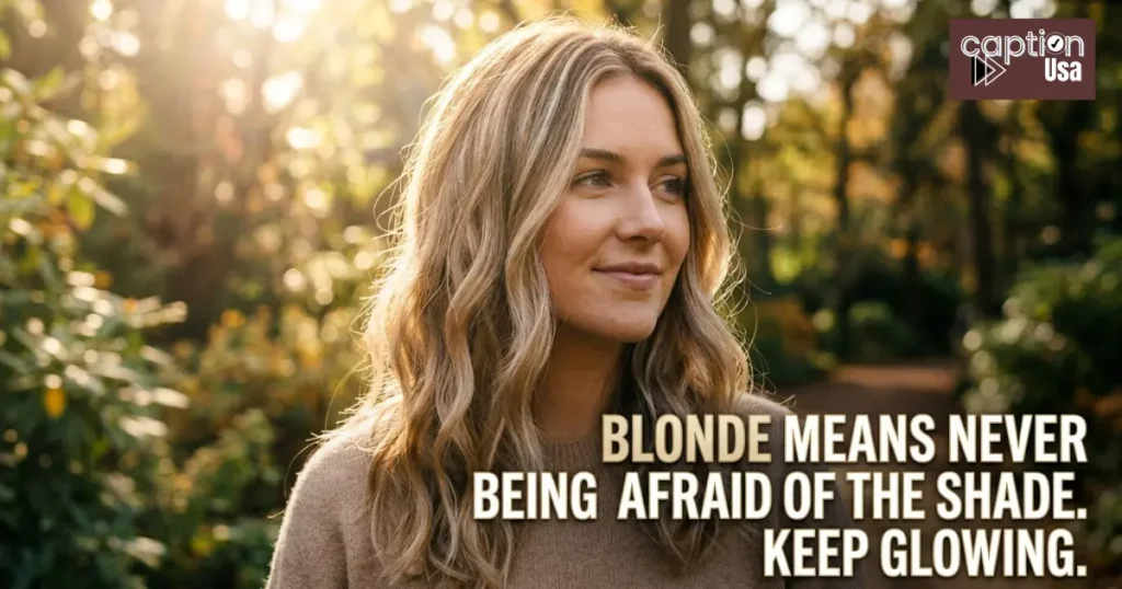 Aesthetic & Poetic Blonde Captions